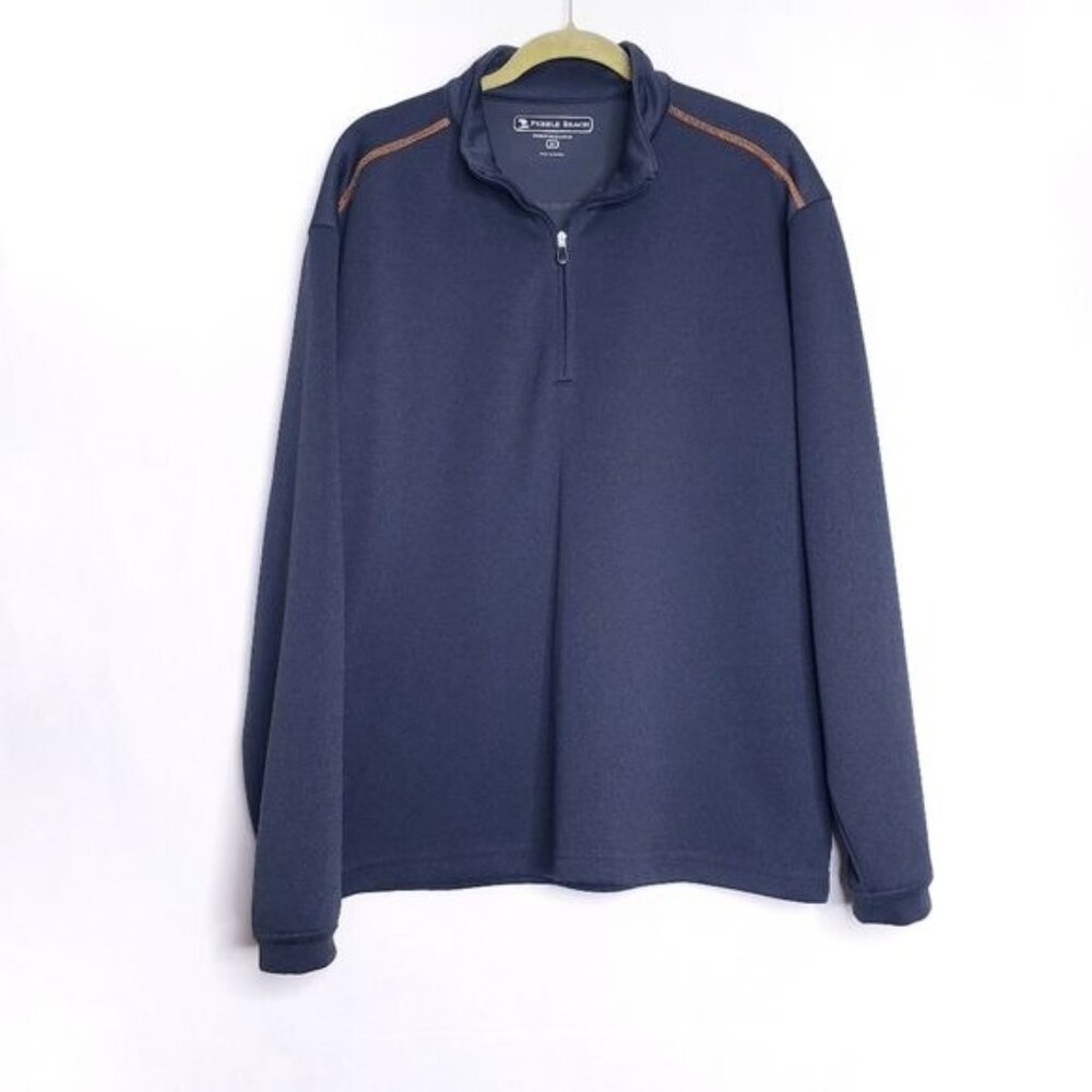 Pebble Beach Performance Gray Quarter Zip Pullover Men's Size Medium